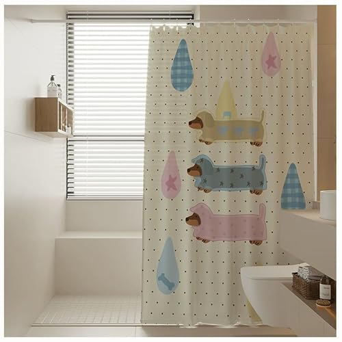 XaEjNzwDT duschvorhang Anti schimmel Waschbar Stoff Bad Duschvorhänge Polyester Textil Wasserdicht Duschvorhang für Badewanne(Color:b,Size:80 * 180cm) von XaEjNzwDT