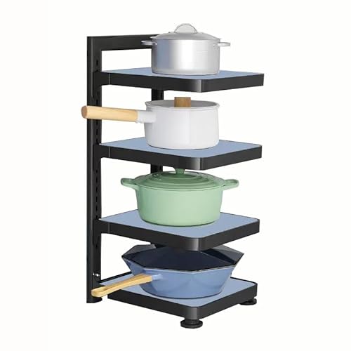XaEjNzwDT pfannen Organizer Pfannen-Organizer,Verstellbarer Topfhalter Topf-Organizer,Robustes-stöckiges Regal für Gusseisenpfannen, Grillplatten und Flache Töpfe(Color:52cm) von XaEjNzwDT