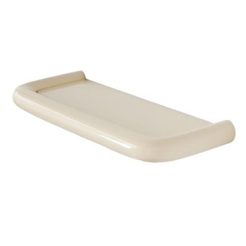 Xafrstyu 33 cm Wandregal für Badezimmer - Edelstahl Einzelschwimmendes Glasregal zur Badezimmerorganisation (beige) von Xafrstyu