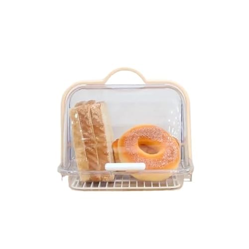 1 x Mehrzweck-Aufbewahrungsbox, transparent, für Brot, Geschirr, Löffel, tragbar, versiegelt, Lebensmittelablauf, Reinigungsbox von Xailry