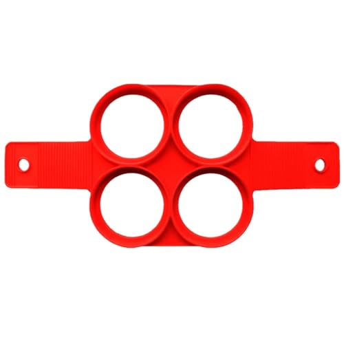 1 x Pfannkuchenbereiter, Antihaft-Silikon-Pfannkuchenform, 7 Löcher, reguläre Form, für Pfannkuchen, runde Eierbraten, Küchenhelfer (H0100-round c) von Xailry
