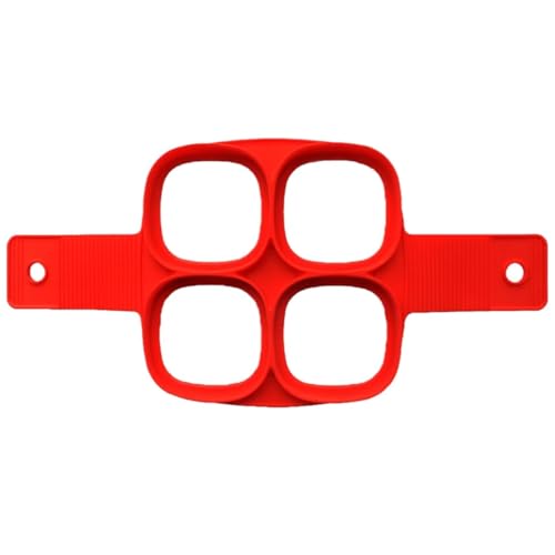 1 x Pfannkuchenbereiter, Antihaft-Silikon-Pfannkuchenform, 7 Löcher, reguläre Form, für Pfannkuchen, runde Eierbraten, Küchenhelfer (H0100-square a) von Xailry