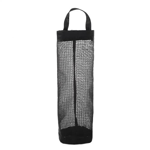 Dispotable Bag Organizer Rack Wall Mount Holder Dispenser Hanging Storage Trash Bag Garbage Bag Kitchen Garbage Basket (1PC Black) von Xailry