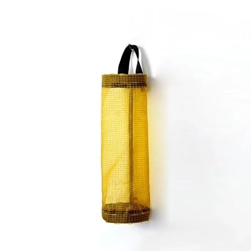 Dispotable Bag Organizer Rack Wall Mount Holder Dispenser Hanging Storage Trash Bag Garbage Bag Kitchen Garbage Basket (1PC Yellow) von Xailry