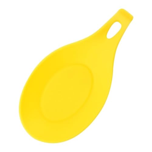 Gadgets Silikon-Mehrzweck-Löffelablage, Mattenhalter für Geschirr, Küchenutensilien, Zubehör, 5 Stück (gelb) von Xailry