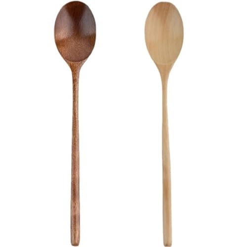 Holzlöffel, Küchenhelfer, Suppe, Teelöffel, Geschirr, Catering, Kochwerkzeug, Kaffee, Suppe, Teelöffel, Honiglöffel (2 Stück gemischt) von Xailry