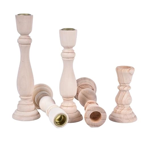 Kerzenhalter-Dekorationen, Retro-Holz, klassischer Weddi-Kerzenhalter, Heimdekoration (E) von Xailry