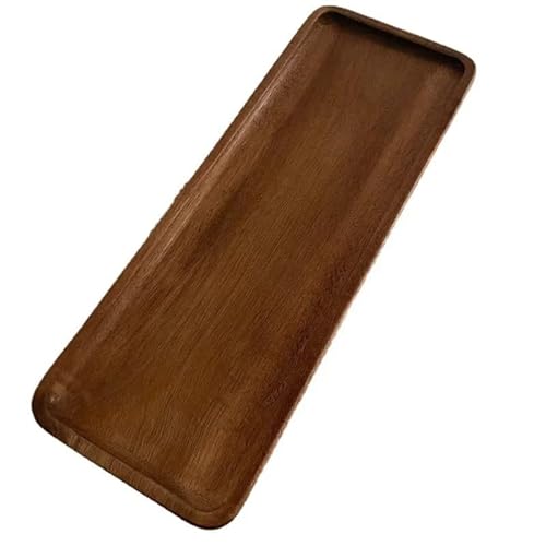 Rechteckiges Holztablett für Kaffee, Lebensmittel, als Dekoration, Gerichte, Dessert, Süßigkeiten, Bambus, Tee, Gongfu-Holzteller, 2 Stück von Xailry