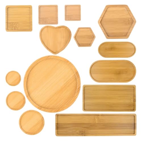 Runde quadratische Blumentöpfe, Pflanzgefäß, Bambus-Tablett, Holz, Gartenbedarf, Heimdekoration, lichtecht, schlichtes elegantes Design, 14 Stück Runde quadratische Blumentöpfe, Pflanzgefäß, Bambus-Tablett, Holz, Gartenbedarf, Heimdekoration, lichtecht, schlichtes elegantes Design, 14 Stück von Xailry