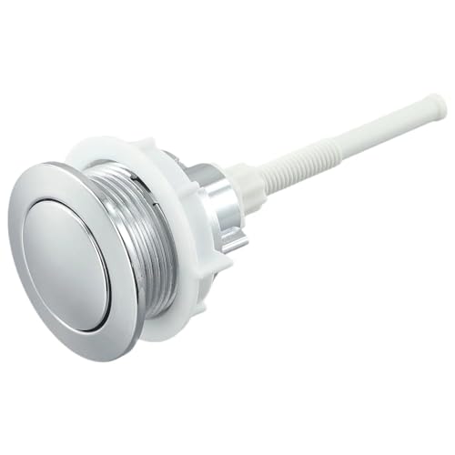 Universal WC-Spülknopf-Ersatz-Set, Doppelspül-Druckknopf für WC-Spülkasten, verchromt, verstellbare Stangenlänge, Badezimmer-WC-Reparaturteile Universal WC-Spülknopf-Ersatz-Set, Doppelspül-Druckknopf für WC-Spülkasten, verchromt, verstellbare Stangenlänge, Badezimmer-WC-Reparaturteile von Xailry