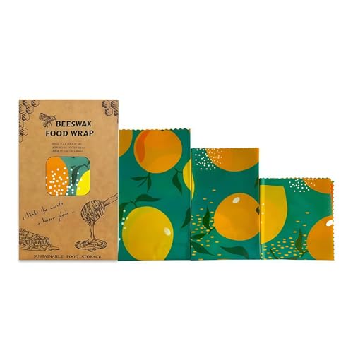 Wiederverwendbare Bienenwachs-Lebensmittelverpackungen – Bio-Baumwolle, Frischhaltetuch, umweltfreundliches und nachhaltiges Lebensmittelaufbewahrungspapier für Küche, Brot, Käse, Obst, Gemüse Wiederverwendbare Bienenwachs-Lebensmittelverpackungen – Bio-Baumwolle, Frischhaltetuch, umweltfreundliches und nachhaltiges Lebensmittelaufbewahrungspapier für Küche, Brot, Käse, Obst, Gemüse von Xailry