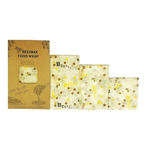 Wiederverwendbare Bienenwachs-Lebensmittelverpackungen – Bio-Baumwolle, Frischhaltetuch, umweltfreundliches und nachhaltiges Lebensmittelaufbewahrungspapier für Küche, Brot, Käse, Obst, Gemüse Wiederverwendbare Bienenwachs-Lebensmittelverpackungen – Bio-Baumwolle, Frischhaltetuch, umweltfreundliches und nachhaltiges Lebensmittelaufbewahrungspapier für Küche, Brot, Käse, Obst, Gemüse von Xailry
