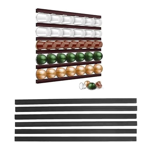 Xailry Kaffeekapselhalter für jede Kaffeekapsel, Café, Kapselregal, Kapselaufbewahrung, Kaffeekapsel-Oganisator, Nespresso-Kapselhalter, Schwarz von Xailry