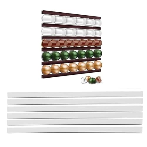 Xailry Kaffeekapselhalter für jede Kaffeekapsel, Café, Kapselregal, Kapselaufbewahrung, Kaffeekapsel-Oganisator, Nespresso-Kapselhalter (weiß) von Xailry