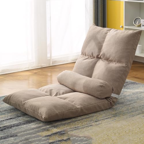 Bodenstuhl,Bodensitz Mit RüCkenlehne,Bodenstuhl Faltbar Mit Liegefunktion,Passt Sich Den KöRperkonturen An,Ideal FüR Entspannen Im Wohnzimmer Oder Garten von Xalteafe