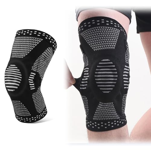 Xalveria Roteliees KnieLifePro - Kompressions-Kniebandage für Damen & Herren – Rutschfest, Atmungsaktiv & Stabile Unterstützung für Sport & Alltag (Schwarz,M*1PCS) von Xalveria