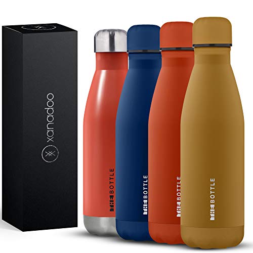 Xanadoo THEBOTTLE Trinkflasche aus hochwertigem 304er Edelstahl I Thermoflasche mit doppelwandigem Vakuum-Prinzip - Simply The Best (Moutarde, 500ml) von Xanadoo
