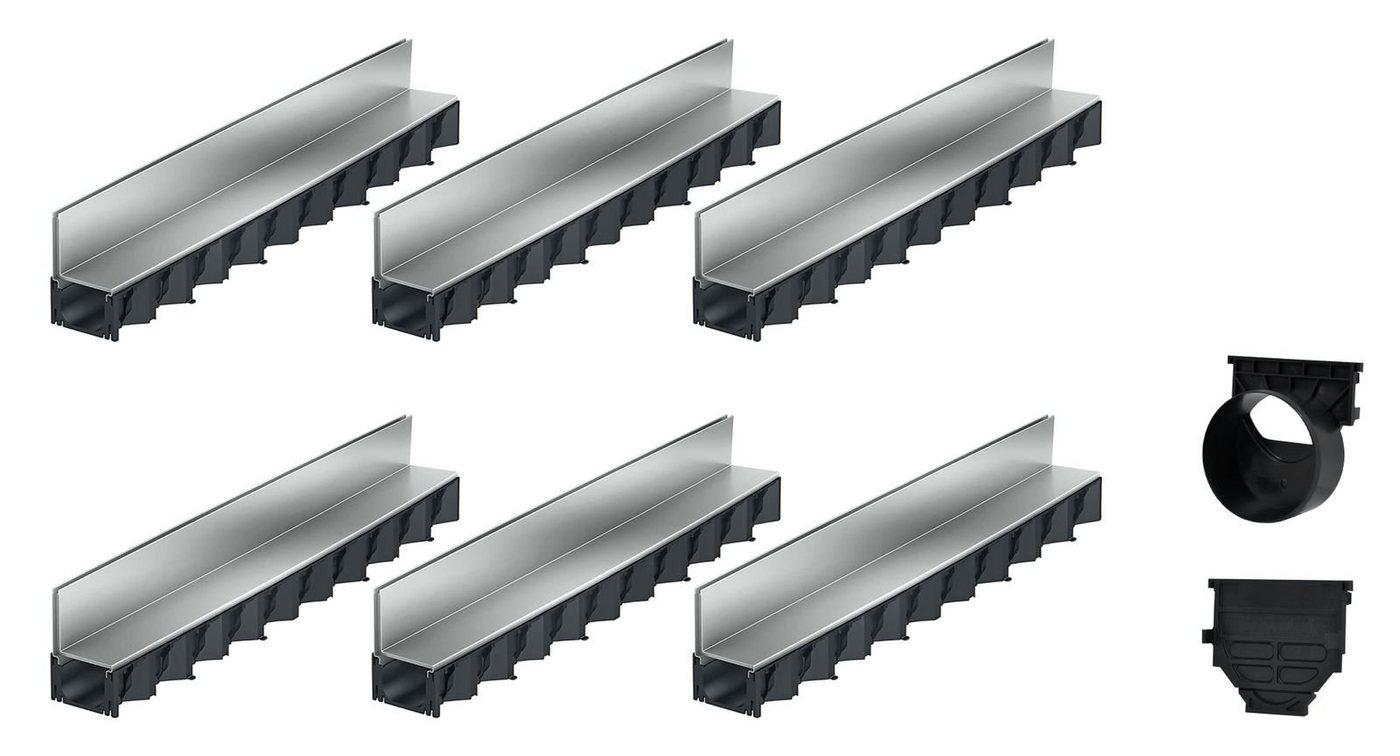 ACO Severin Ahlmann GmbH & Co. KG Entwässerungsrinne 6x1m Hexaline Entwässerungsrinne + Schlitzaufsatz verzinkt + Ablauf, 14-St., horizontaler Ablauf, Schlitzaufsatzrinne Stahl verzinkt ACO Severin Ahlmann GmbH & Co. KG Entwässerungsrinne 6x1m Hexaline Entwässerungsrinne + Schlitzaufsatz verzinkt + Ablauf, 14-St., horizontaler Ablauf, Schlitzaufsatzrinne Stahl verzinkt von ACO Severin Ahlmann GmbH & Co. KG