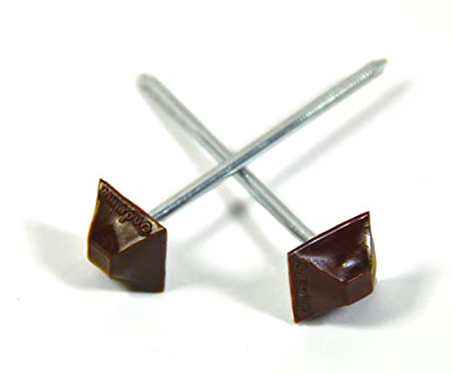 Dachnägel Nägel für Bitumenwellplatte Wellplatten Kunststoffkopf Nagel eckig braun, Stück:200 Dachnägel Nägel für Bitumenwellplatte Wellplatten Kunststoffkopf Nagel eckig braun, Stück:200 von Xanie