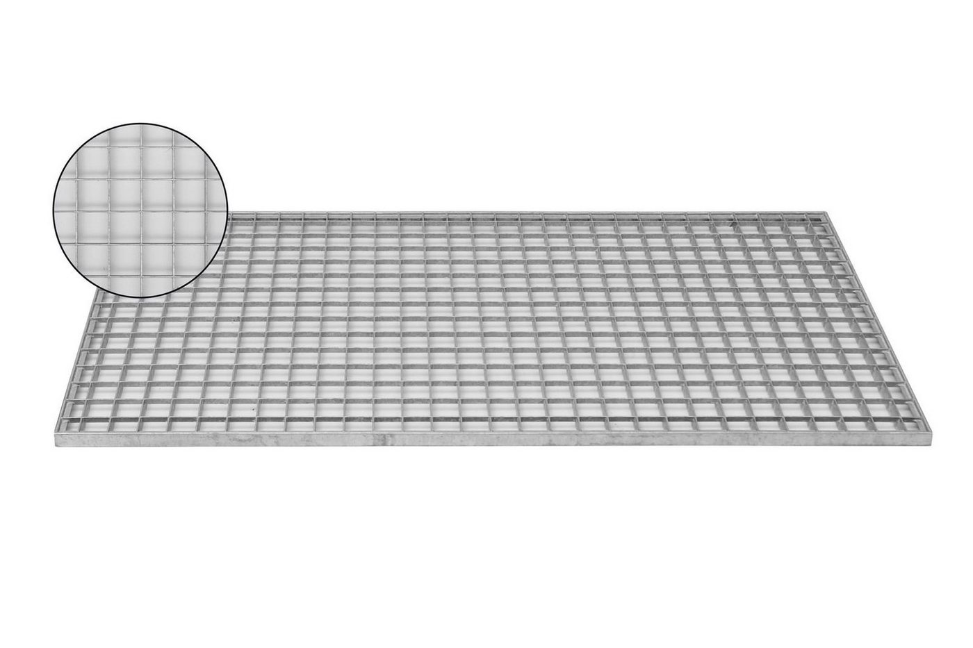 Fußmatte Gitterrost 990x490x20mm Maschenrost 30/30 Eingangsrost Normrost Abstreifer Rost verzinkt, Xanie, rechteckig, Höhe: 20 mm, widerstandsfähig und langlebig, robust und begehbar von Xanie