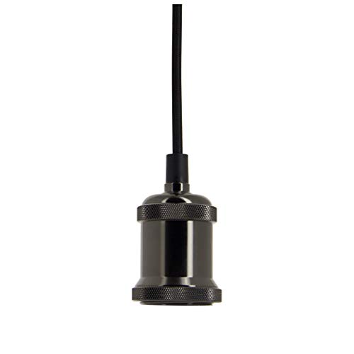 Xanlite SDVEB Lampenfassung – Elektrisches Kabel zum Aufhängen – Glühbirne für Steckdose – Schwarz – Vintage – Schwarz von Xanlite