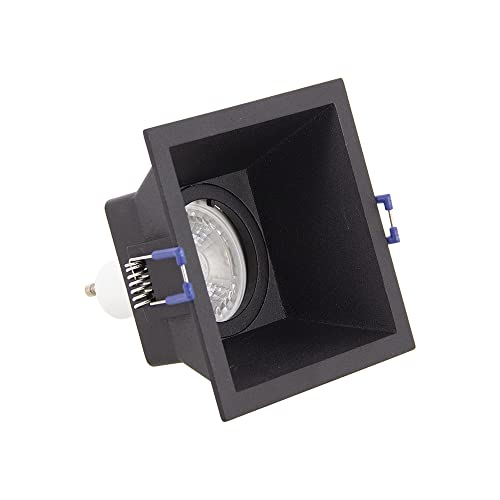 Xanlite SP50CPN LED-Einbaustrahler, GU10, inklusive Einbauleuchte, Energieeffizienzklasse A+, Lichttemperatur 2700 K-50 W, quadratisch, Weiß IP20, 50 W von Xanlite