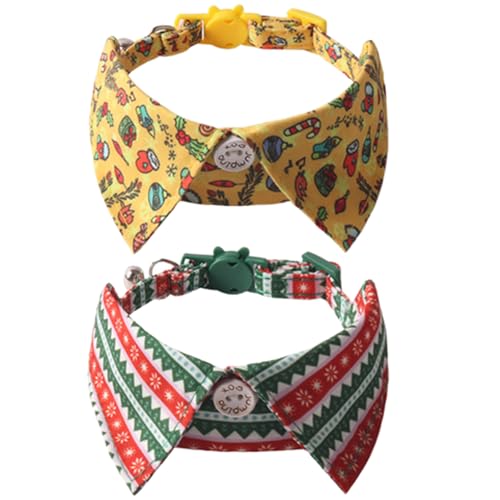 2pcs Hundekatzen Pflegen Regulierbare Schnallen Mit Bells Tierkrawatte Für Kleine Und Hunde Bequem von Xanorrg