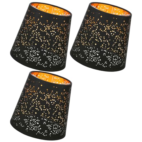 3 Packglocken Lampenschatten Clip Auf Lampenschirm Stoff Textur Weiche Beleuchtung Dekore Elegante Beleuchtungszubehör Für Schlafzimmerclip Auf Lampenschatten von Xanorrg