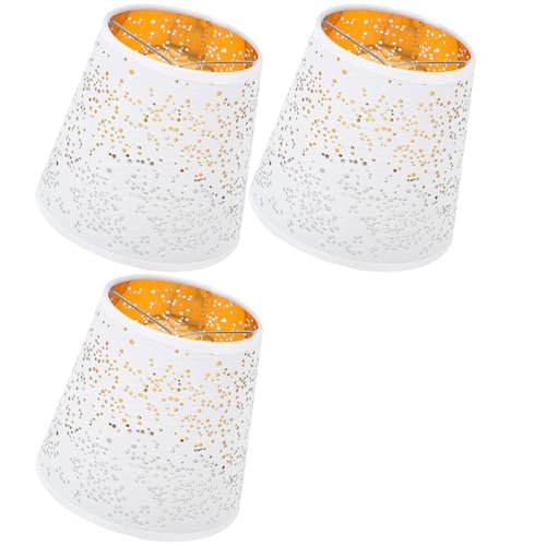 3 Packglocken Lampenschatten Clip Auf Lampenschirm Stoff Textur Weiche Beleuchtung Dekore Elegante Beleuchtungszubehör Für Schlafzimmerclip Auf Lampenschatten von Xanorrg