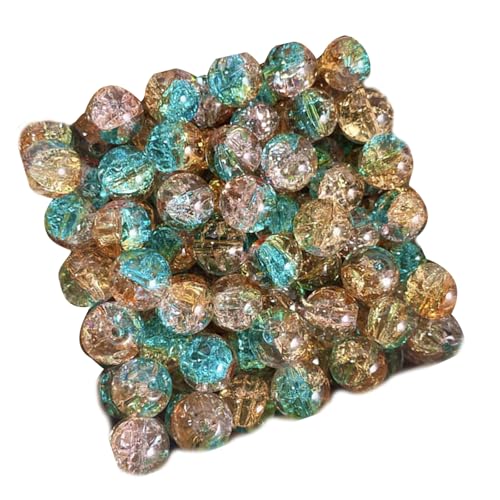 50 PCs Zerkleinerte Eisglasperlen Mit Loch Easy Faden Für Schmuck Basteln Mehrfarbig Klares Funkelndes Zerkleinertes Glas von Xanorrg