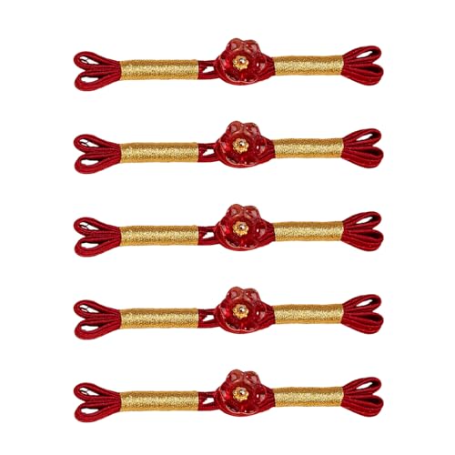 5pcs Traditionelle Cheongsam Knot Chinesische Verschlussknöpfe Nähen Verschlüsse Für Umhang Kleidungsdekoration Handgefertigter Gewebter Blumenknopf von Xanorrg