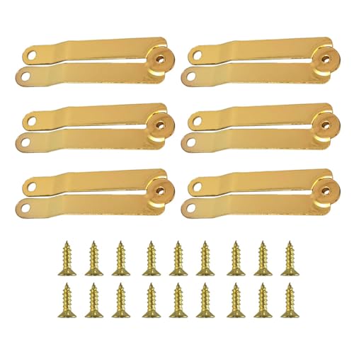 6pcs Luxuriöser Goldfarbener Faltbarer Faltscharniere Dekoratives Scharnier Unterstützt Möbelhardware Für & Zierkasten Hardware von Xanorrg