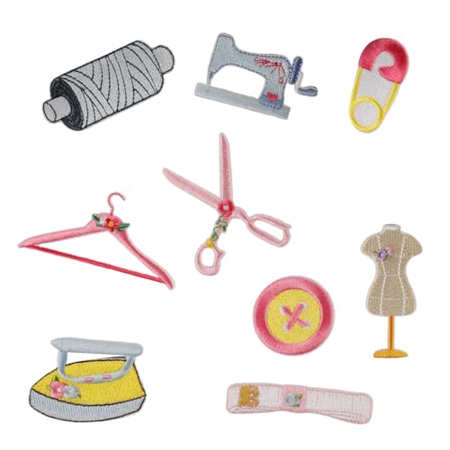 Xanorrg 9 PCs Schere Eisen Auf Flecken Applikationen Reparaturkleidung Stickerei Für Jeansdekoration Xanorrg 9 PCs Schere Eisen Auf Flecken Applikationen Reparaturkleidung Stickerei Für Jeansdekoration von Xanorrg