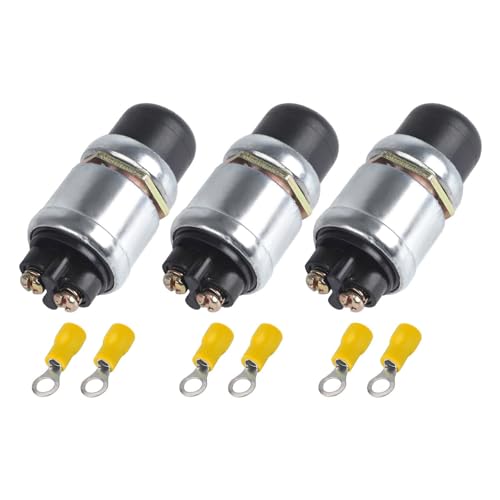 Allgemeiner 50A Wasserdichte Motorstartknopf Set Wasserdichtem Motorstart Druckknopf Für 12 V/24 V Fahrzeugsysteme Automobilstarter Switches Kit Kit von Xanorrg