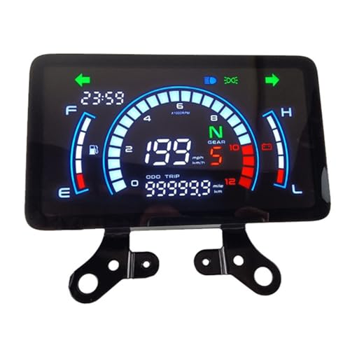 Digital Tachometermesser LED Tachometer Motorradinstrument Cluster Armaturenbrett Wasserdichtes Kilometermeilenindikatoren Für 150 Wasserdichte Instrumententafel Digital Tachometermesser LED Tachometer Motorradinstrument Cluster Armaturenbrett Wasserdichtes Kilometermeilenindikatoren Für 150 Wasserdichte Instrumententafel von Xanorrg