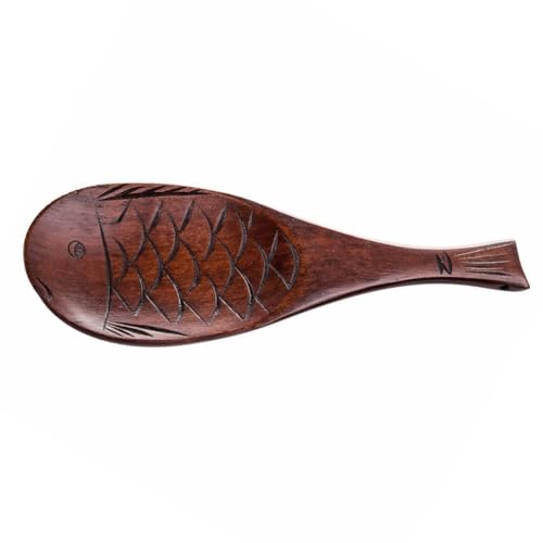 Ergonomische Langgänge Holz Serviert Löffel Fischform Design Sicherer Ungiftiger Küchenwaren Tragbare Robuste Kochutensilien Campingfreundliche Holzlöffel von Xanorrg