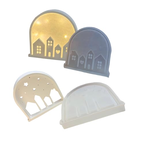 Flexible Silikonform Für Nachtlampe Dekoration Schimmel Dekorative Wölbungshaus Tisch Ornament Schimmelschmuck Schmuck Making Werkzeug Professionelles Handwerk von Xanorrg