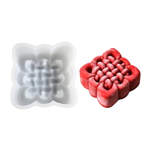 Fondant Schokoladenform Chinese Knoten Silikon Mousses Kuchen Dekoration Werkzeug Kerze Seife Leicht Zu Reinigen Chinesische Knoten Silikonform Dessertform Für Kerze von Xanorrg