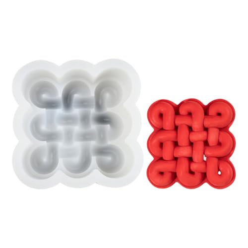 Fondant Schokoladenform Chinese Knoten Silikon Mousses Kuchen Dekoration Werkzeug Kerze Seife Leicht Zu Reinigen Chinesische Knoten Silikonform Dessertform Für Kerze von Xanorrg