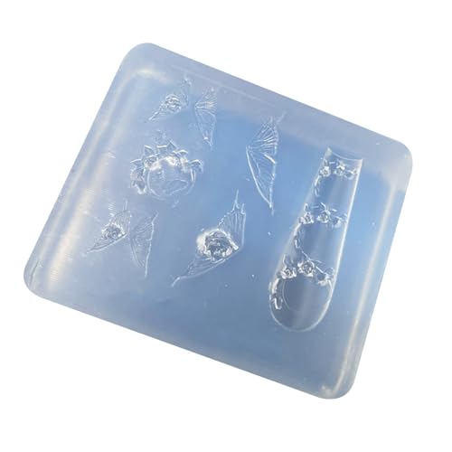 Hochtransparente Nägel Kunstdekorationen Schimmel Mit Schmetterling Rosenblumen Relief Design Handwerk Accessoire Wiederverwendbare Nail Art Supplies von Xanorrg