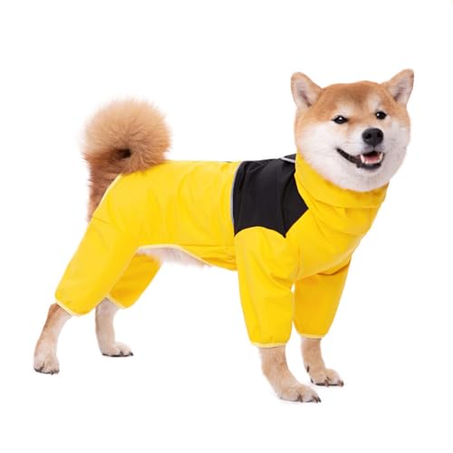 Hunde Regen Und Schnee Overalls Mit Kragen Zugang Und Wasserfestes Polyester Für Bequeme Verschleiß Vier Bein Regenmantel Hund Schneejacken von Xanorrg