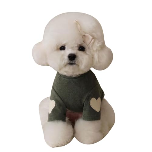 Hunde Winterkleidung Herz Sweatshirt Für Jungen Mädchen Innen Und Außengebrauch Dicke Mäntel Bestickte Outfit Haustierpuppen Hoodies Kleine von Xanorrg
