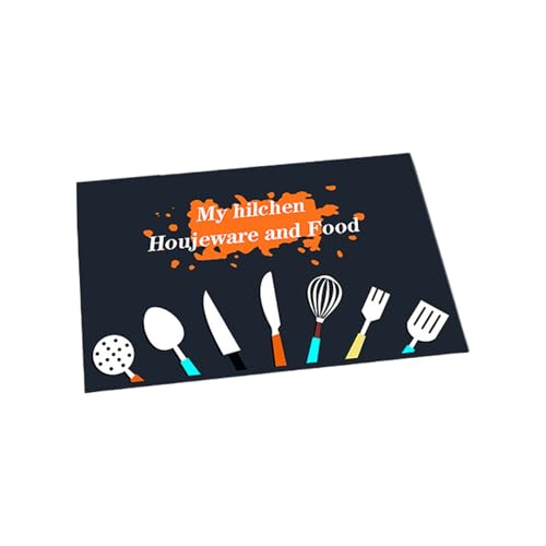 Küchenmattenöl Widerstandsfähig Und Anti Schlupfboden Schützer Bodenteppich Mit Haltbarkeitsdrucken Für Kochbereich Küchenmatte von Xanorrg
