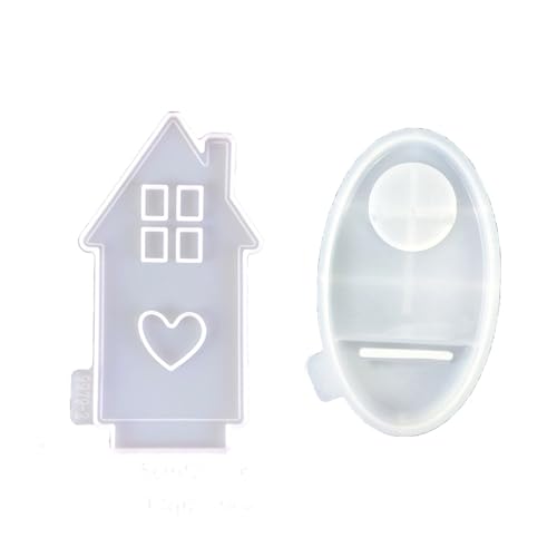 Love House Candlestick Formen Heart House Kerzenhalter Silikonformen Gastungen Formen Für Tisch Wohndekoration Geschenksammler von Xanorrg