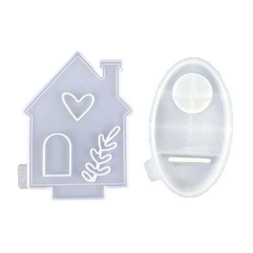 Love House Candlestick Formen Heart House Kerzenhalter Silikonformen Gastungen Formen Für Tisch Wohndekoration Geschenksammler von Xanorrg
