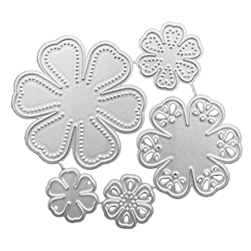 Metall Schneiddarsteller Kohlenstoffstahl Fünf Blumen Sterbchen Schnitte Schablone Schablone Form Für Decorative Scrapbooking Photoalben Floral Metal Schneiden Stempel Und Briefmarken Für Papier von Xanorrg
