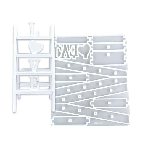 Multifauntale Leiter Silikonform Künstlerischer Charmeform Dekorative Formen Home Decors Accessoire Silikon Textur Kreative Harzschmuck Formen von Xanorrg