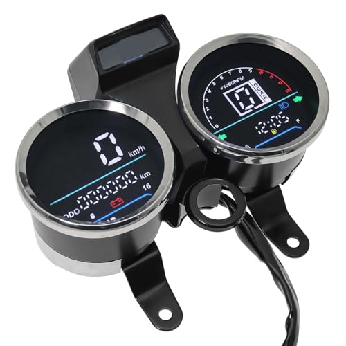 Multifunktional Klares Digital Armaturenbrett Mit Tachometermesser 12V Genaue Messwerte Für GN125 High Contrast LCD Motorradmesser Multifunktional Klares Digital Armaturenbrett Mit Tachometermesser 12V Genaue Messwerte Für GN125 High Contrast LCD Motorradmesser von Xanorrg