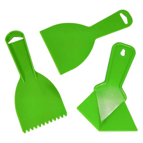 Packung Von 3 Kunststoff Kittschaber DIYER Texturmuster Kamm Und Eckkellenwerkzeugen Zum Spacktapeten Lackentfernung Großgröße Spackling Werkzeuge von Xanorrg
