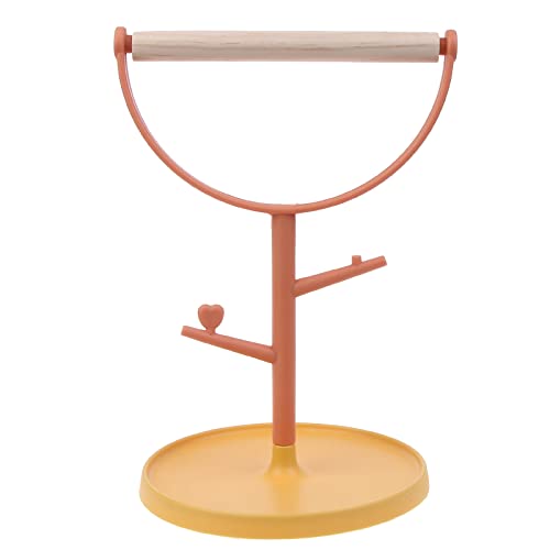 Xanorrg Parrot Playstand Bird Training Stand Mit Poop Tably Cockatiel Barch Gym Barsch Mit Runden Poop Tablett Für Papageien Holzplattform Tischfutterhäuse Innenräume von Xanorrg